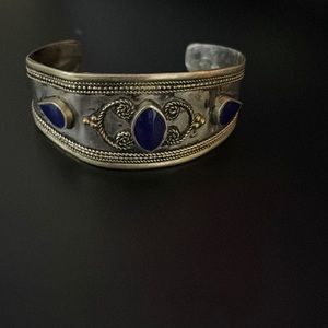 Cuff Bracelet- Boho Hand Carved Ethnic Cuff- Bohemian- Antique Tribal Bracelet